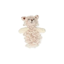 Vingerpopje, schaap, wol, 9 cm