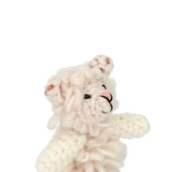 Vingerpopje, schaap, wol, 9 cm
