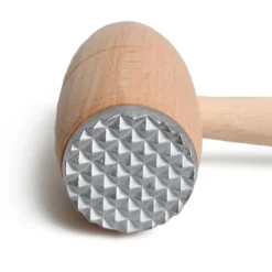 Vleeshamer, beukenhout met aluminum