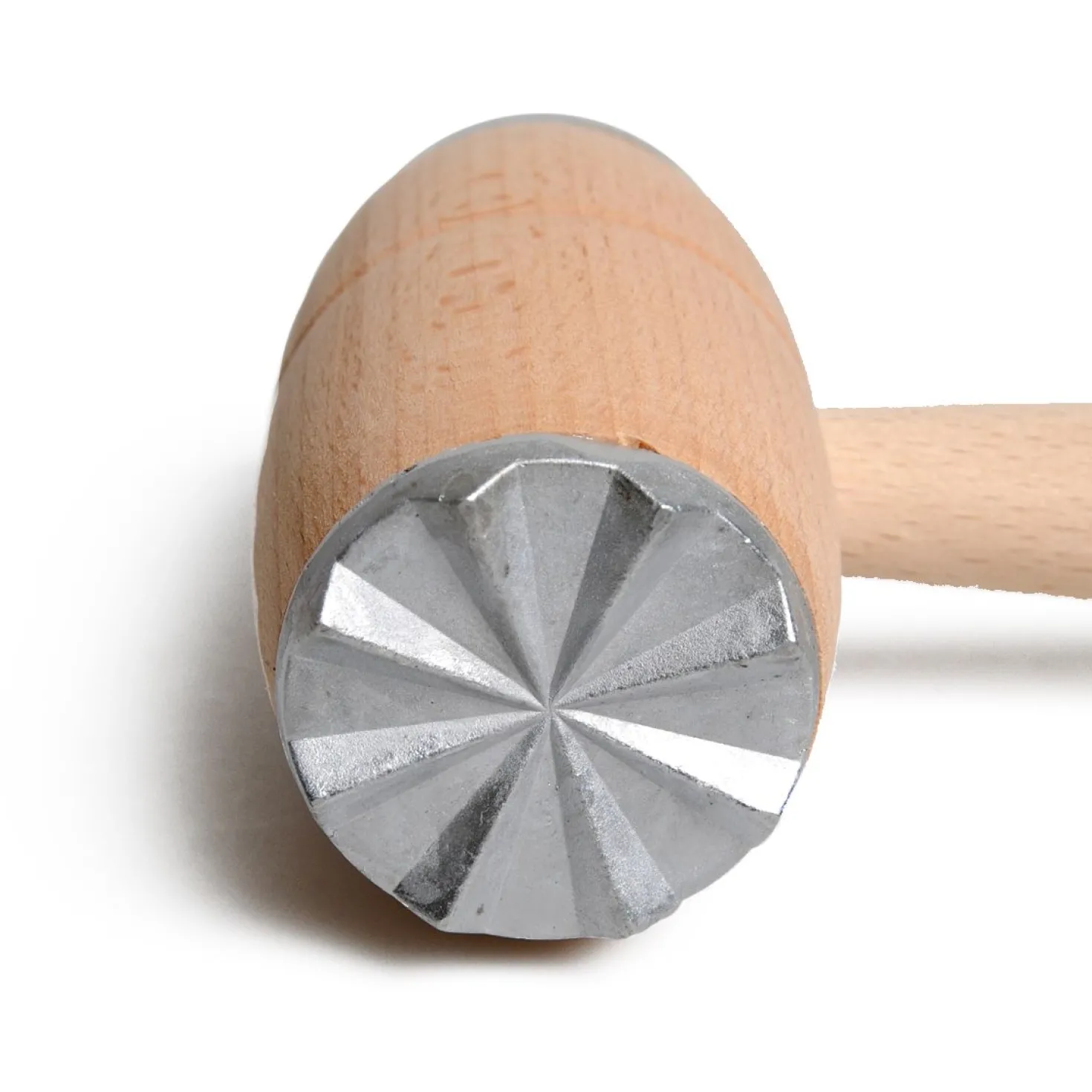 Vleeshamer, beukenhout met aluminum