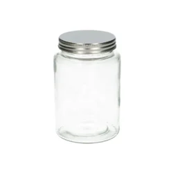 Voorraadpot, glas en metaal, 520 ml