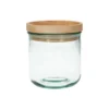 Voorraadpot met bamboe deksel, gerecycled glas, 350 ml
