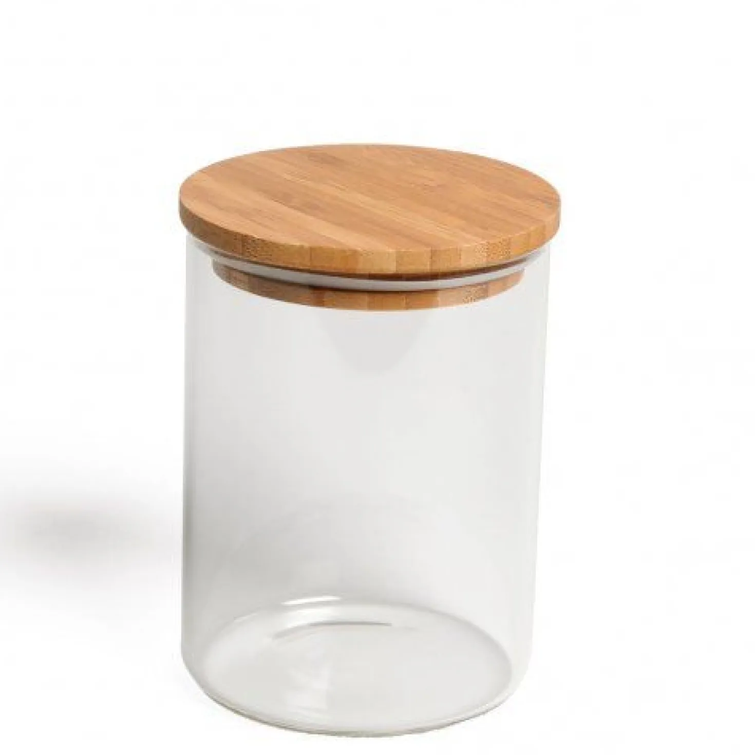 Voorraadpot met bamboe deksel, glas, 700 ml