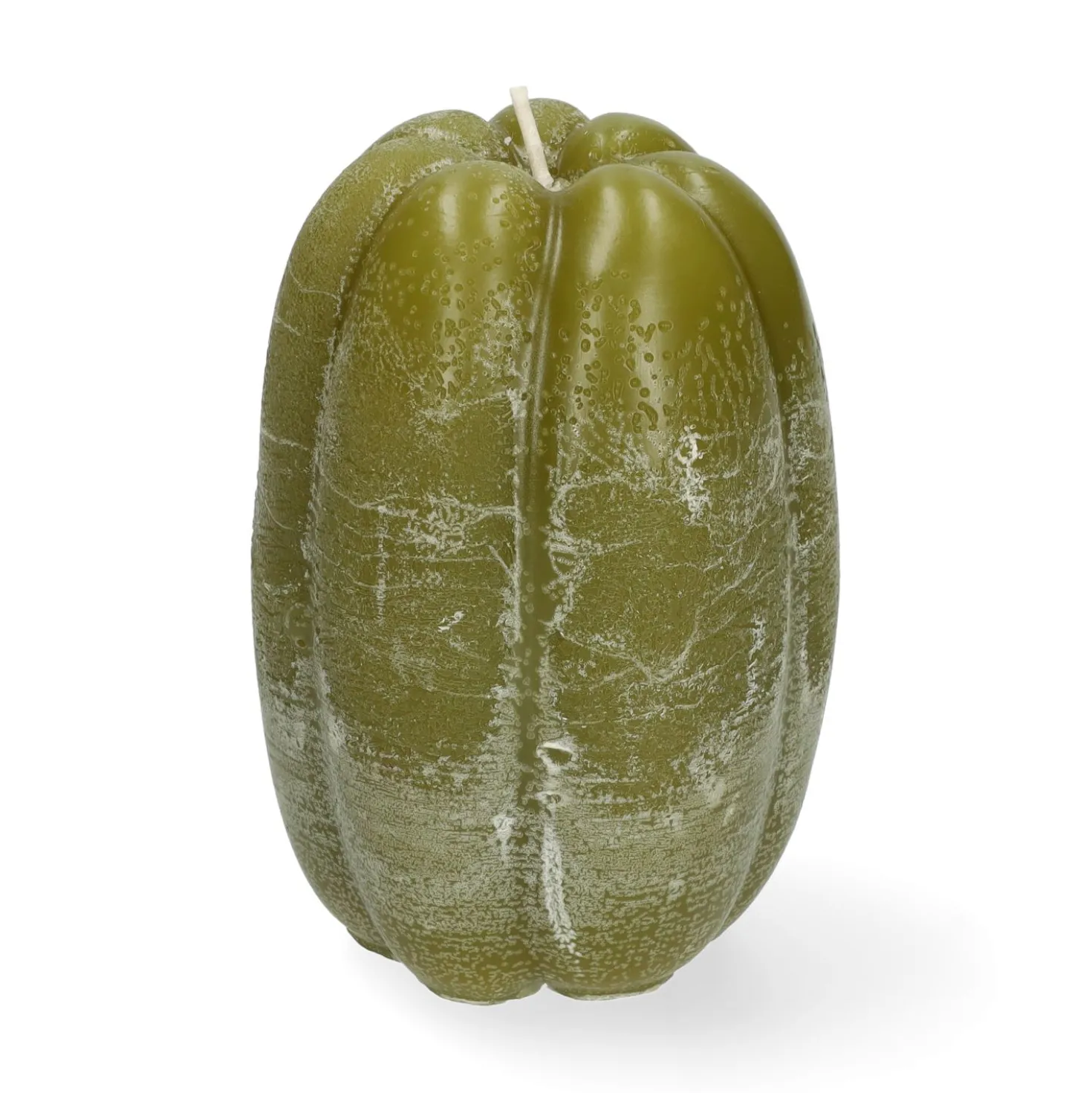Vormkaars, groene pompoen, Ø8 x 11 cm