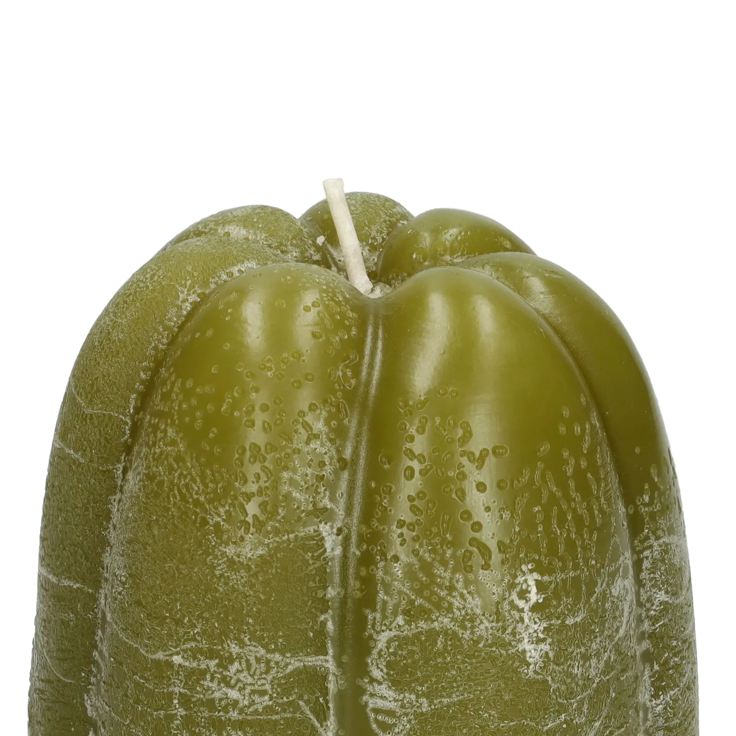Vormkaars, groene pompoen, Ø8 x 11 cm