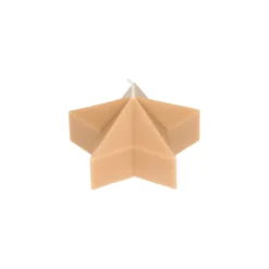 Vormkaars, ster klein, oker, Ø10 X 5,3 cm