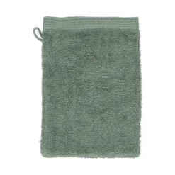 Washandje, Recycled katoen, Groengrijs, 15 x 21 cm