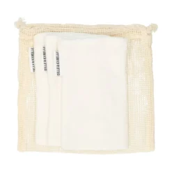 Washandjes voor het gezicht, GOTS bio-katoen, set van 3
