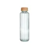 Waterfles met bamboedop, recycled glas, 670 ml