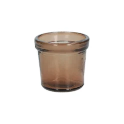 Waxinelichthouder, gerecycled glas, bruin, Ø7 cm