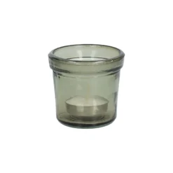 Waxinelichthouder, gerecycled glas, groen, Ø7 cm