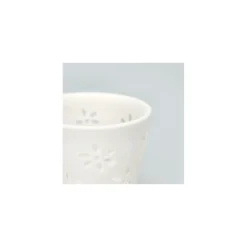 Waxinelichthouder, porselein, wit, Ø7 x 5,5 cm