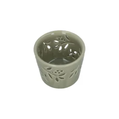 Waxinelichthouder, porselein, lichtgroen, Ø7 x 5,5 cm