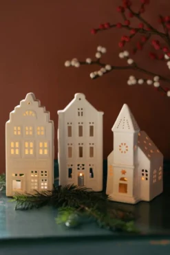 Waxinelichthouder, porselein, Dille & Kamille-winkel 50 jaar, 18,5 cm