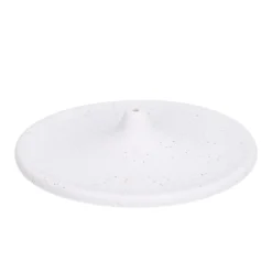 Wierookhouder, keramiek, wit gespikkeld, Ø 10 cm