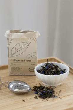 Witte thee, biologisch, blauwe bes en kokos, 50 g