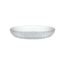 Zeepschaaltje, geribbeld glas, 14,5 cm x 3 cm