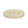 Zeepschaaltje ovaal, beige spikkel, keramiek